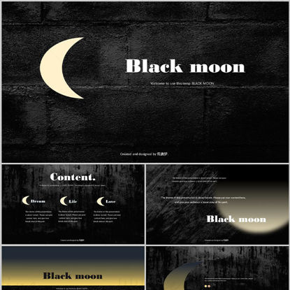 Black Moon PowerPoint Template
