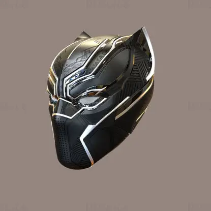 Black Panther Burgeroorlog Helm 3D Printing Model STL