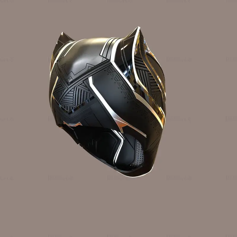 3D модел за отпечатване на шлем от гражданската война на Черната пантера STL