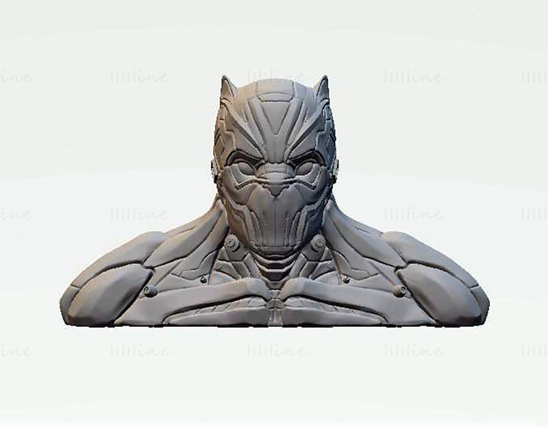 Busto de Pantera Negra T'Challa Modelo de impresión 3D STL