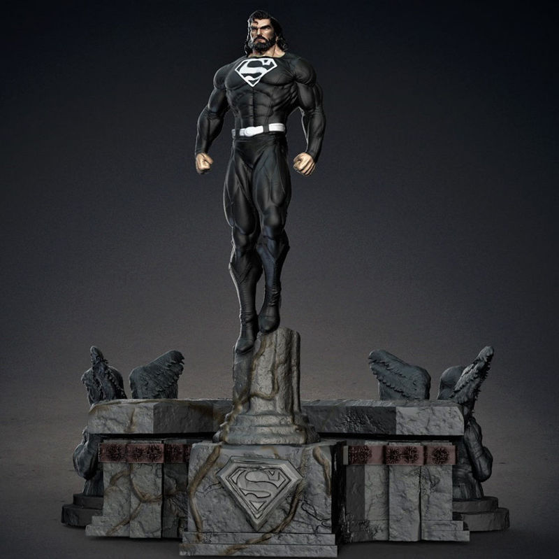 Modelo de impresión 3D de Superman negro STL