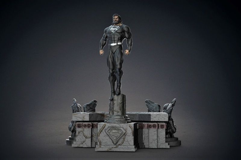 Black Superman 3D Print Model STL
