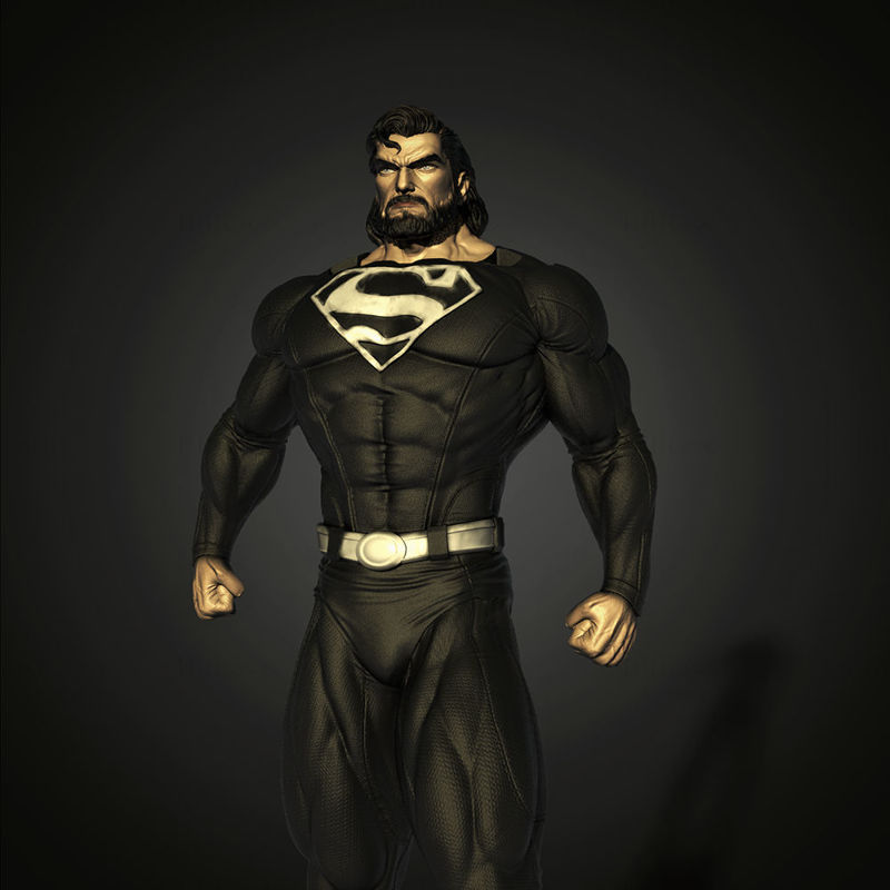 Black Superman 3D Print Model STL