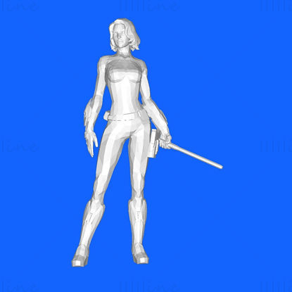 Black Widow 3D Model Ready to Print STL
