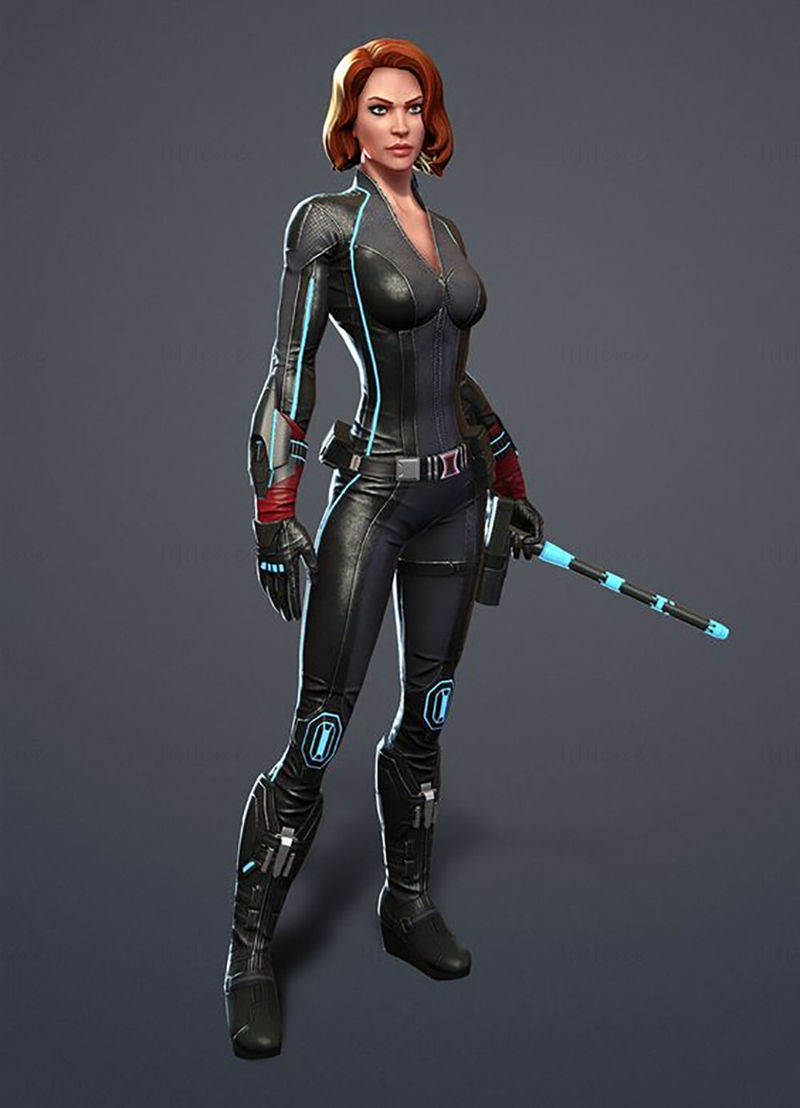Black Widow 3D-model klaar om STL af te drukken