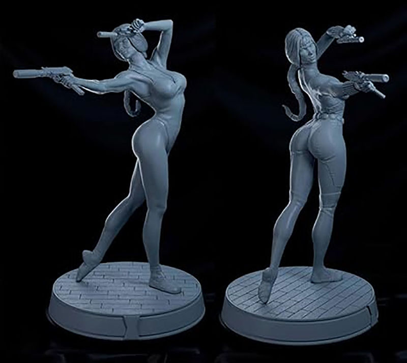 Modelo de impresión 3D de bailarina viuda negra STL