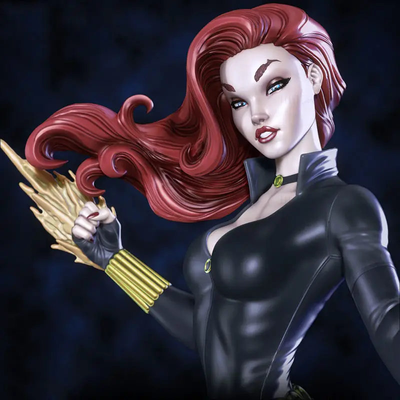 Figurine Black Widow 3D Printing Model STL