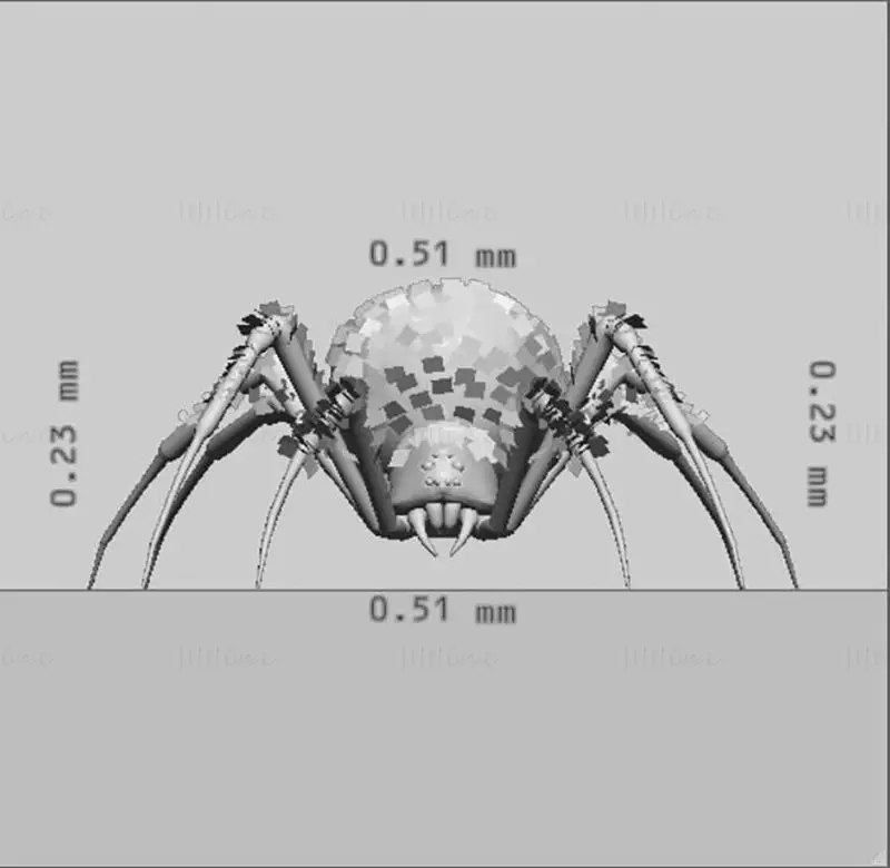 Schwarze Witwenspinne 3D-Druckmodell