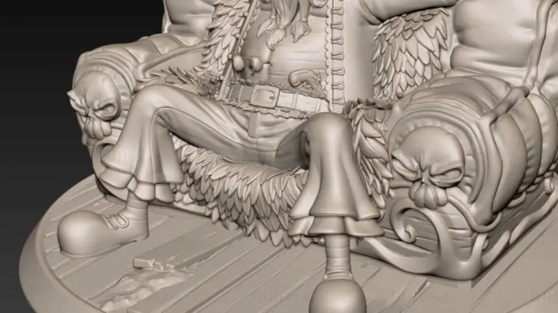 Blackbeard Marshall D Teach with Throne - One Piece 3D Printing Model STL