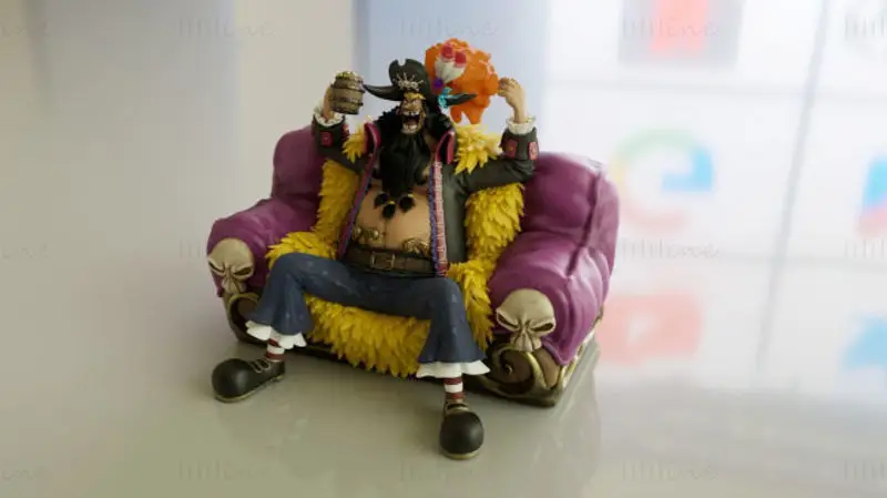 Blackbeard Marshall D Teach with Throne - One Piece 3D Printing Model STL