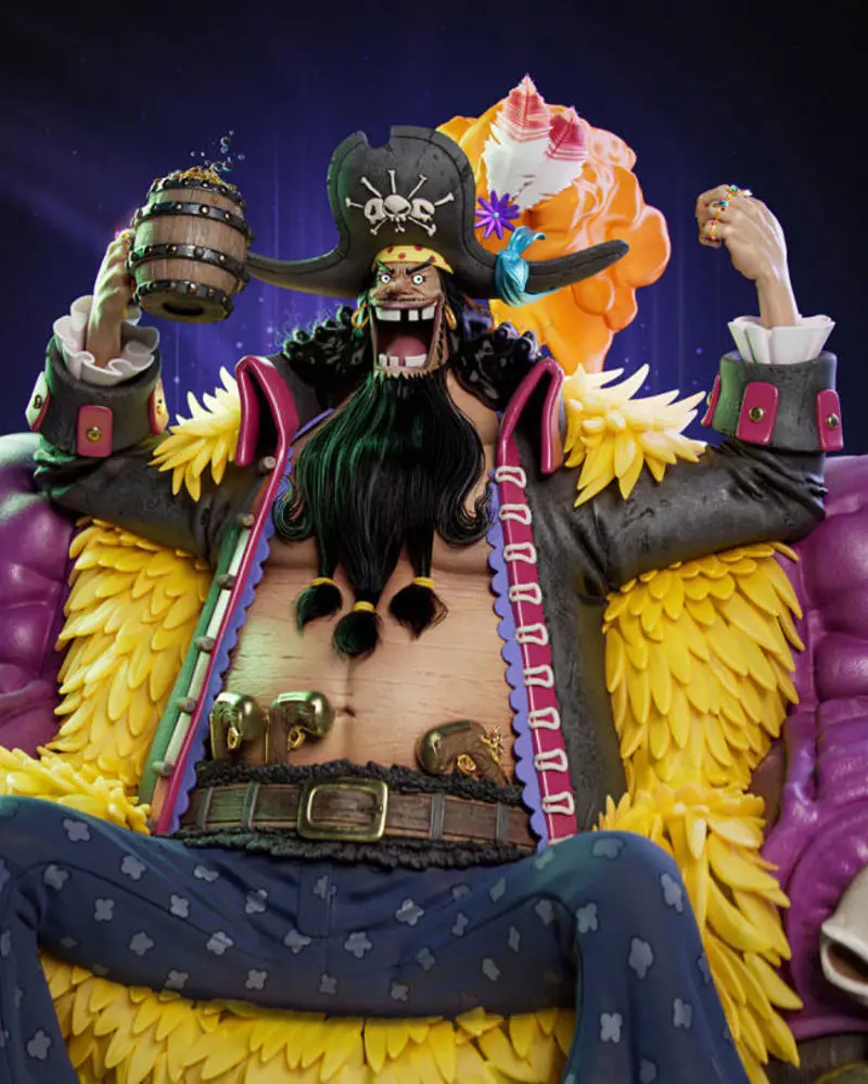 Blackbeard Marshall D Teach with Throne - One Piece 3D Printing Model STL