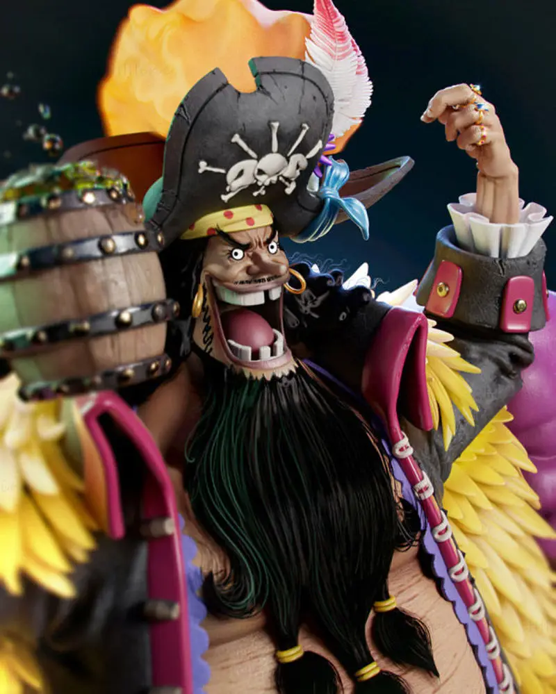 Barbe Noire Marshall D Teach avec Trône - Modèle d'impression 3D One Piece STL