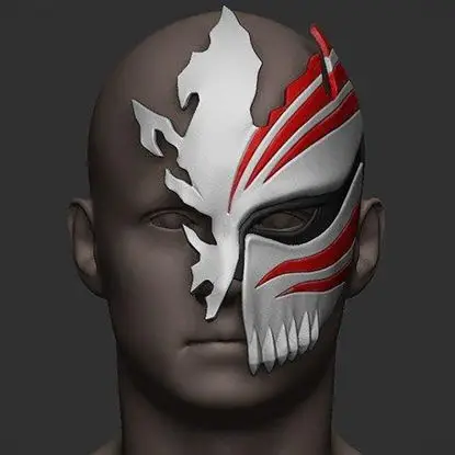 Bleach Ichigo Half Hollow Mask Stampa 3D Modello STL