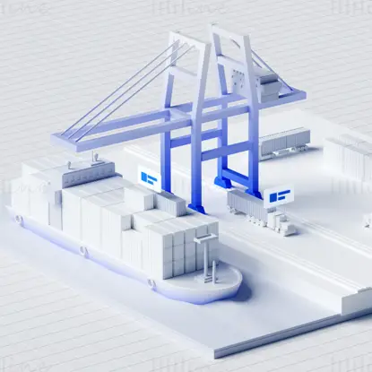 Licuadora de puerto inteligente modelo 3d