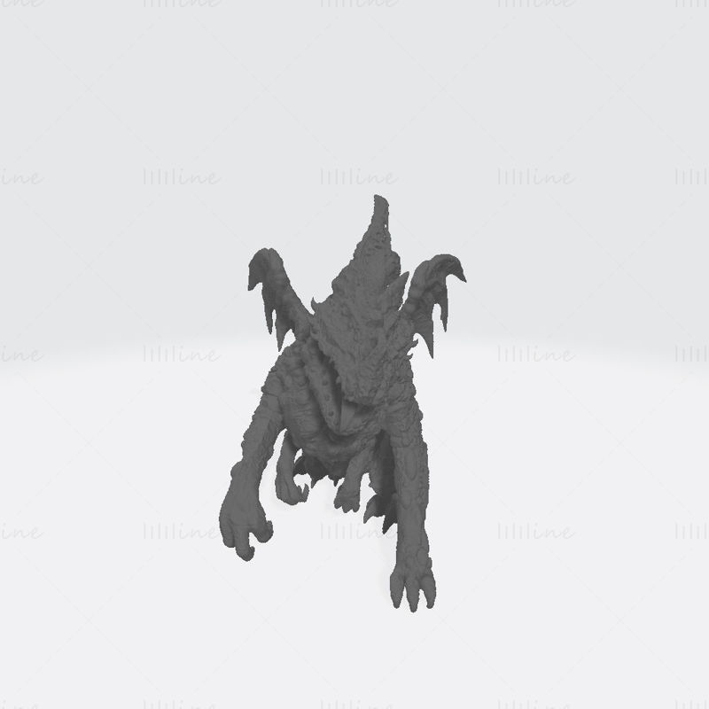 Modèle d'impression 3D du dragon fléau