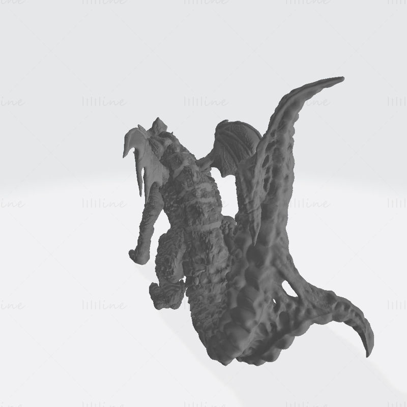 Modèle d'impression 3D du dragon fléau