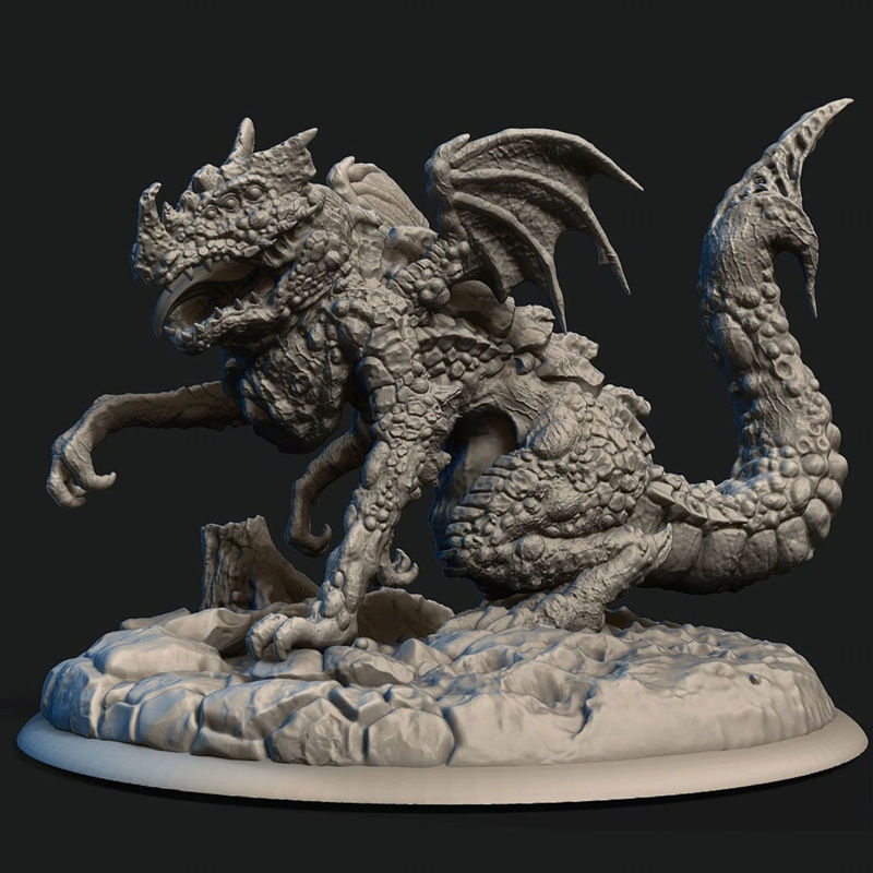 Modello di stampa 3D del drago della rovina