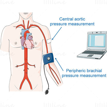 Illustration vectorielle de mesure de la pression artérielle
