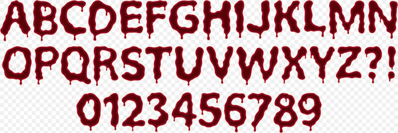 Blood Text Vector