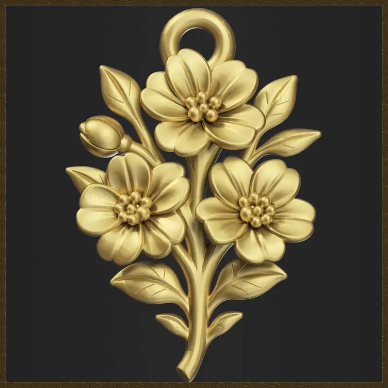 Modello di stampa 3D per il design del gioiello con ciondolo 