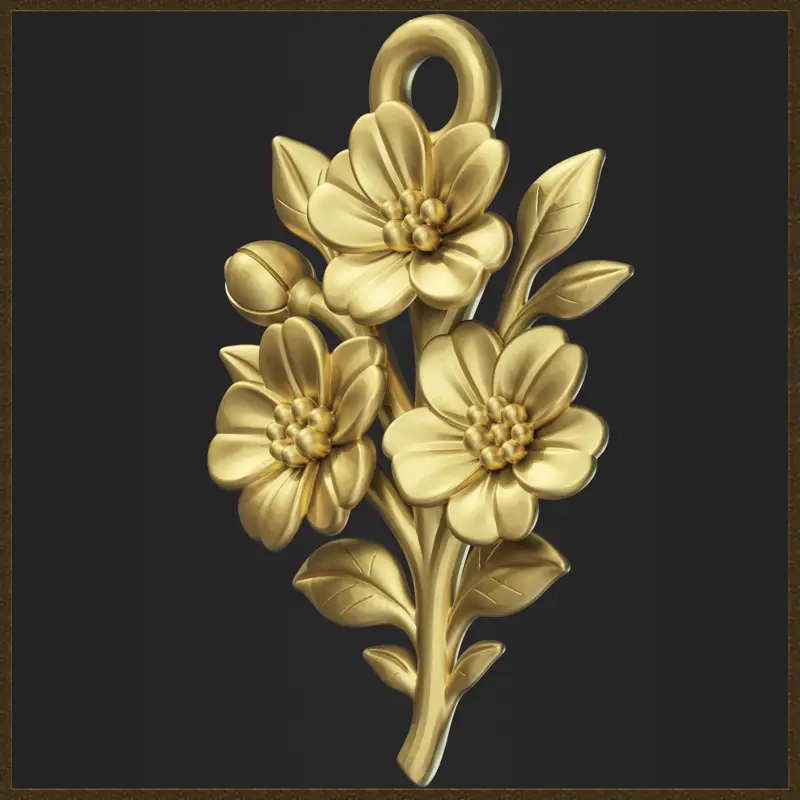 Modello di stampa 3D per il design del gioiello con ciondolo 