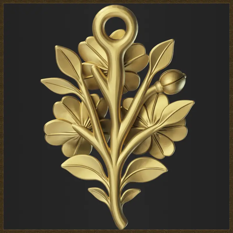 Modello di stampa 3D per il design del gioiello con ciondolo 