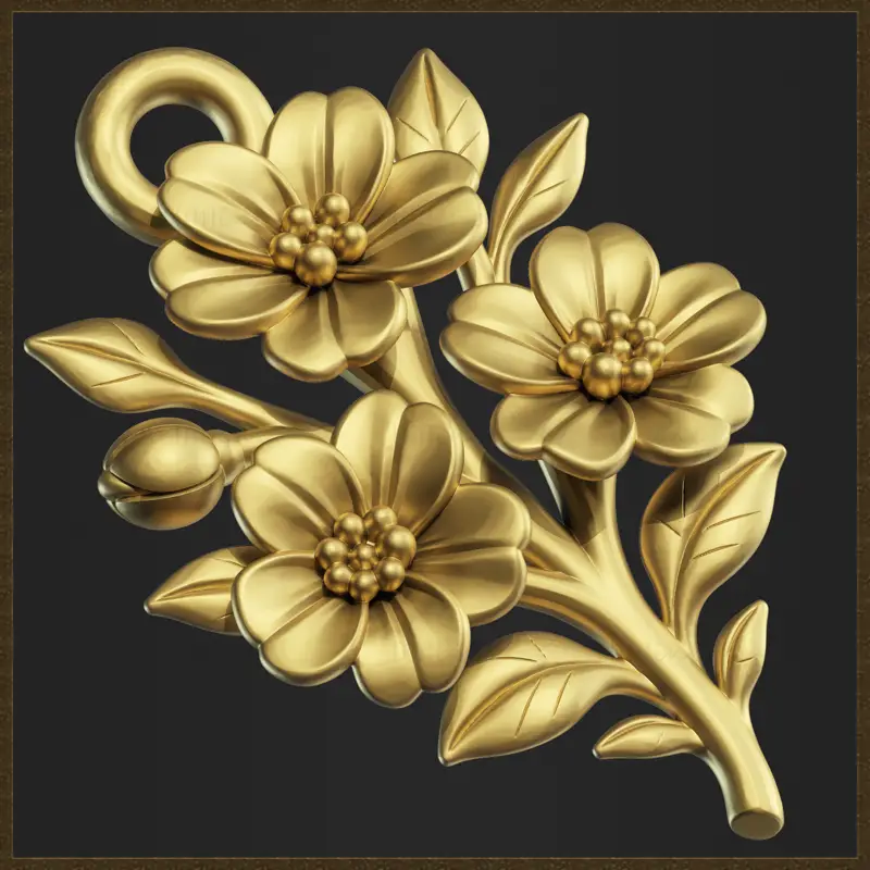 Modello di stampa 3D per il design del gioiello con ciondolo 