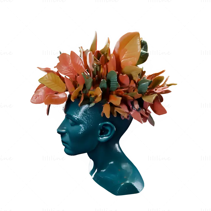 Colecția „Blooming Minds” - Model de imprimare 3D Artistic Head Planters