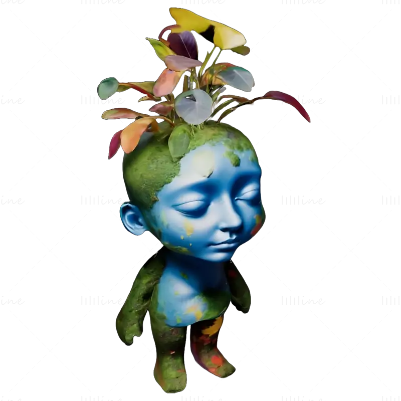 Collection « Blooming Minds » – Modèle d'impression 3D de jardinières à tête artistique