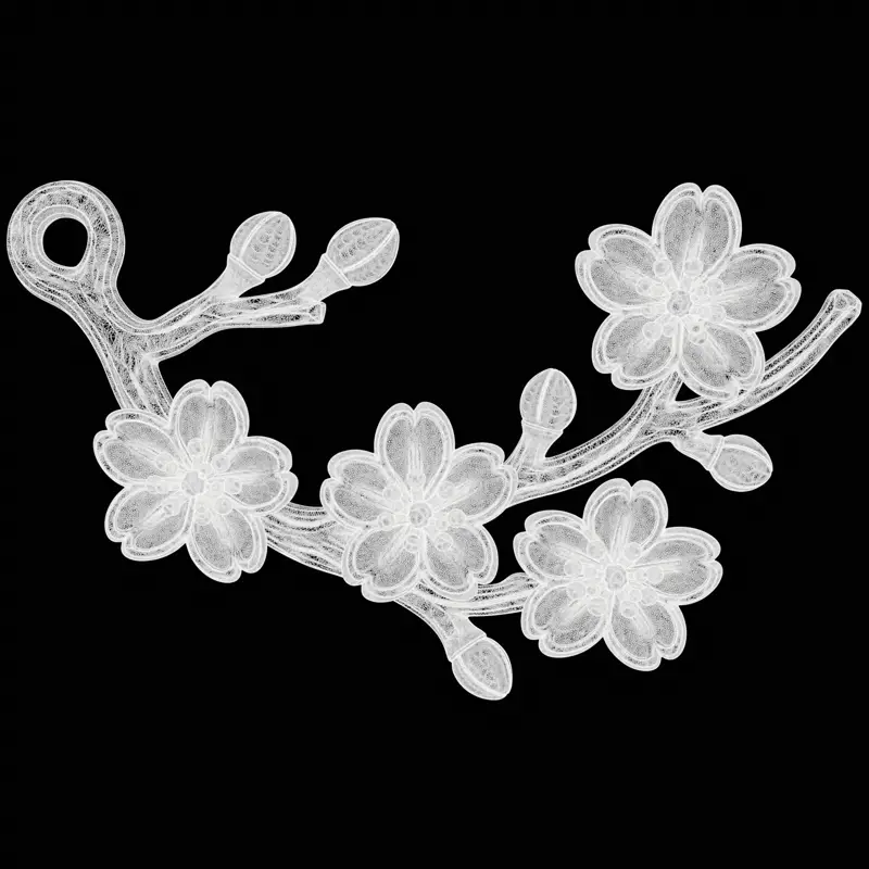 花の枝のジュエリーデザイン3Dプリントモデル