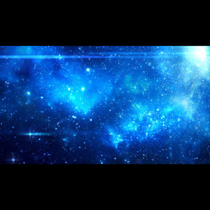 Videozáznam na pozadí modré galaxie s hvězdami