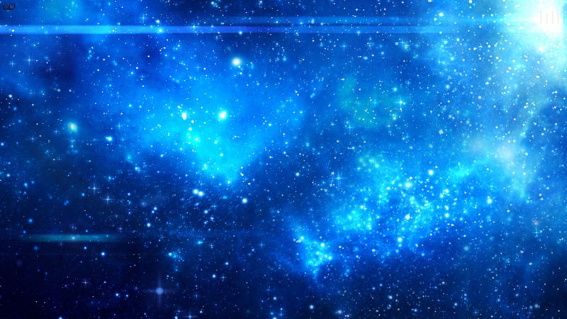 فیلم پس زمینه کهکشان آبی با ستاره ها