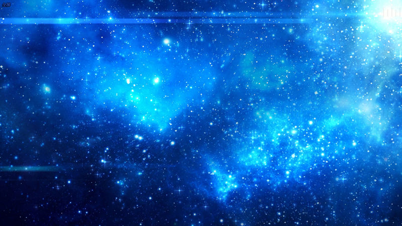 Фоново видеозапис на синя галактика със звезди