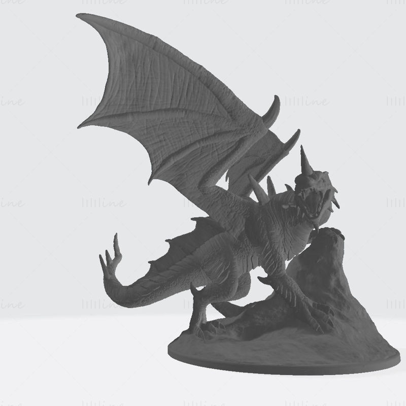 Model pro 3D tisk Blue Guardian Dragon