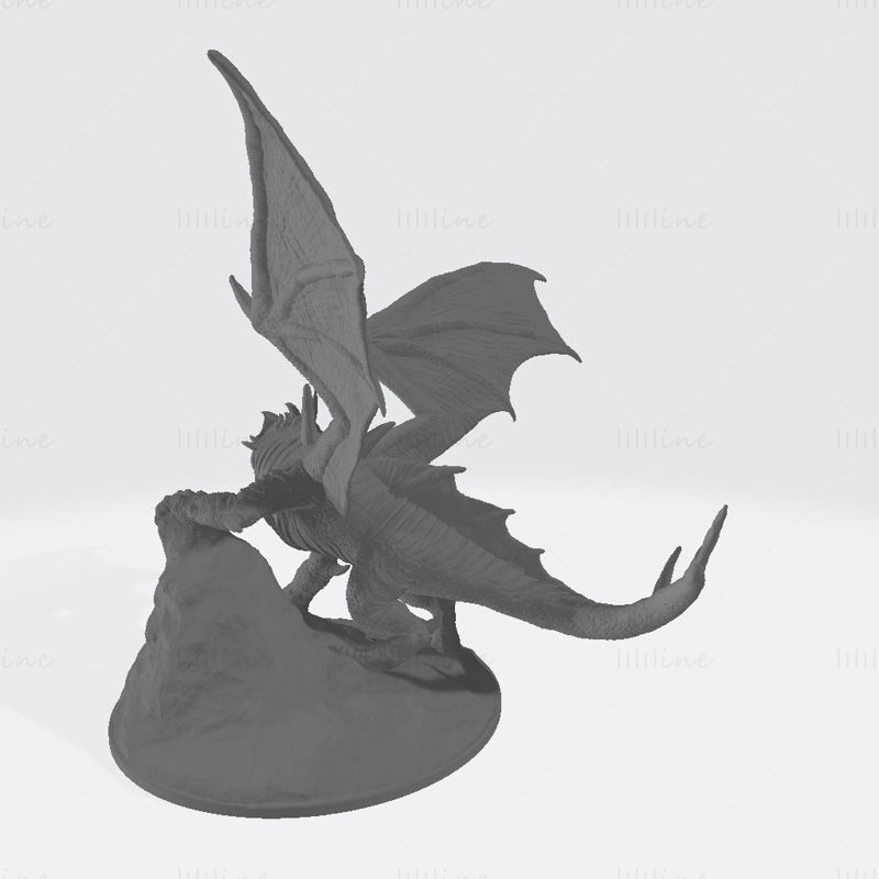 Модель для 3D-печати Синий Дракон-Хранитель