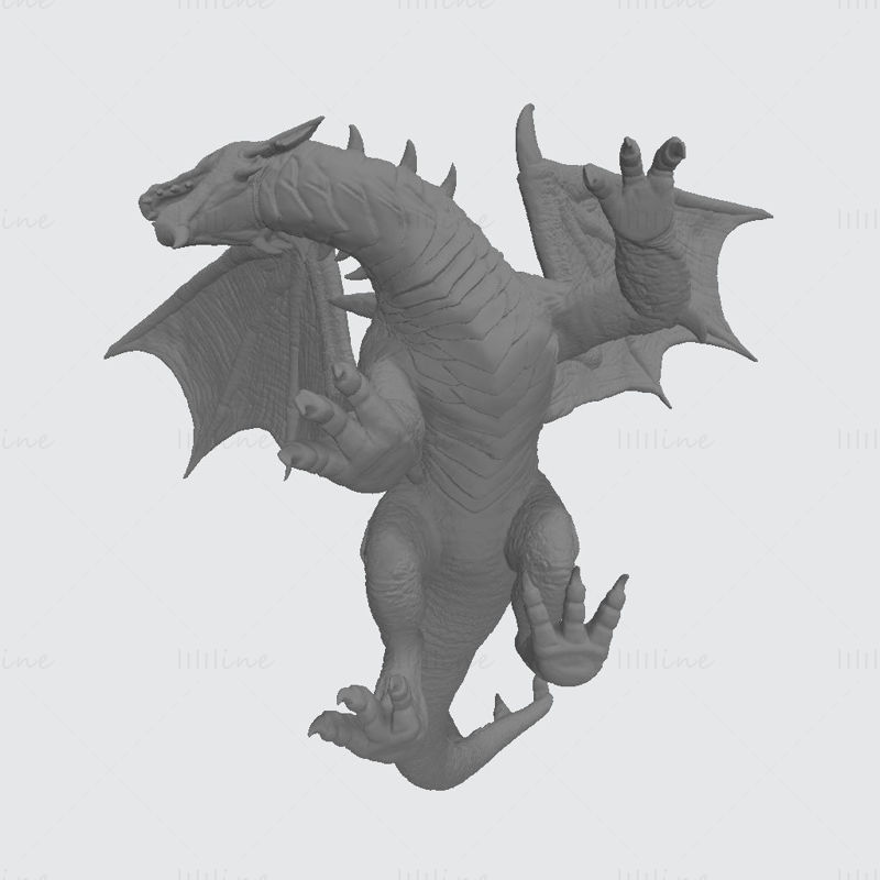 Model pro 3D tisk Blue Guardian Dragon