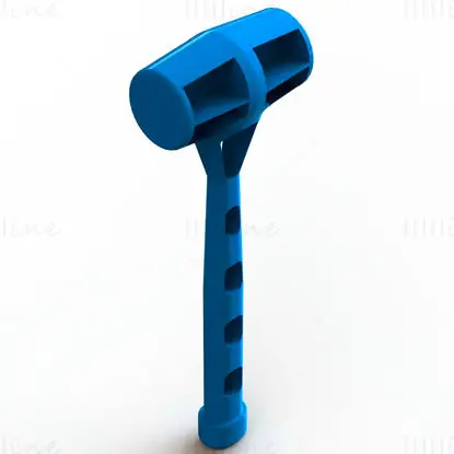 Martillo de clavija de plástico azul Modelo de impresión 3D STL