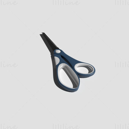 Modré nůžky 3D model