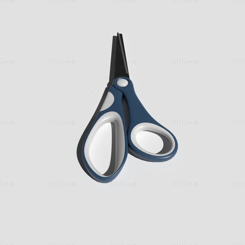 Синие ножницы 3D модель