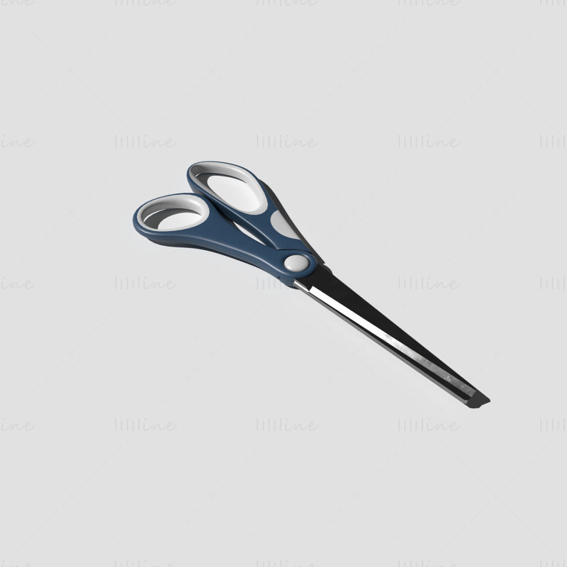 Blue Scissors 3D Model