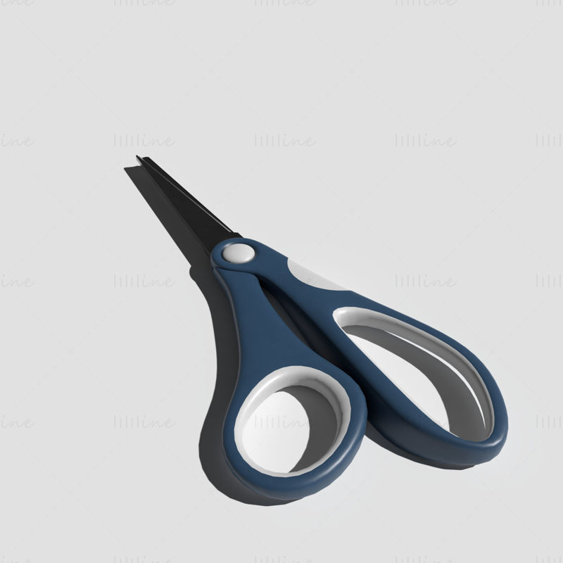 Синие ножницы 3D модель