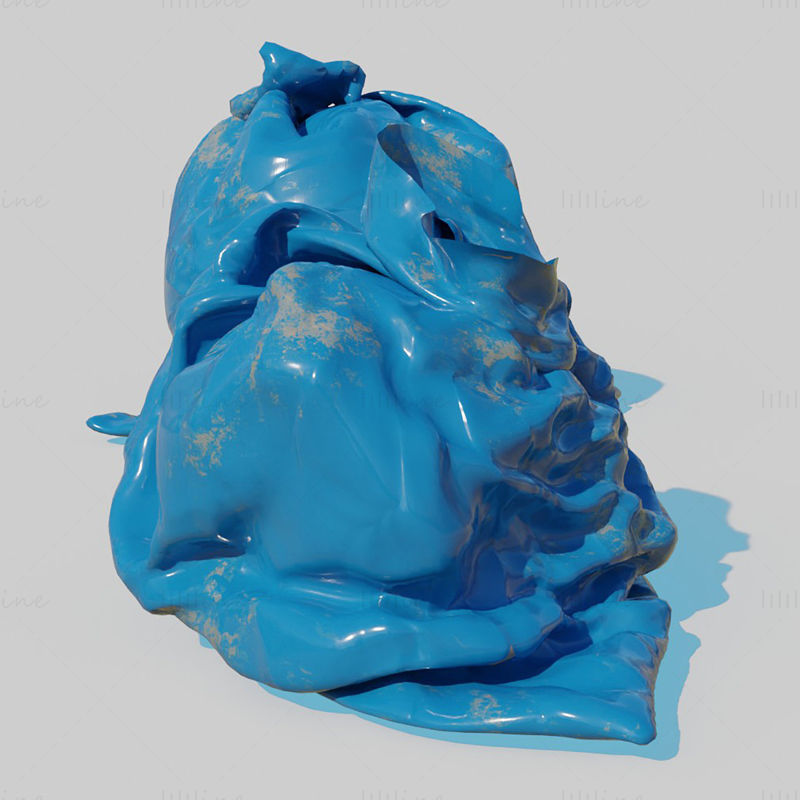 Пакет 3D-моделей Blue Trash Bag