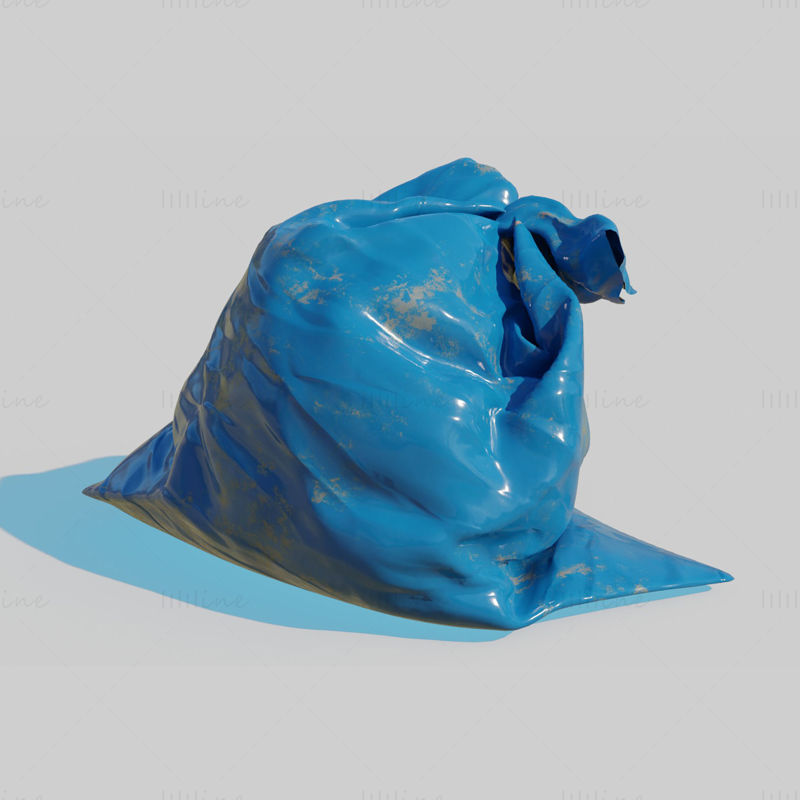Mavi Çöp Torbası 3D Model Paketi