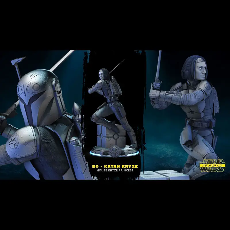 Bo-Katan - Star Wars 3D Baskı Modeli STL