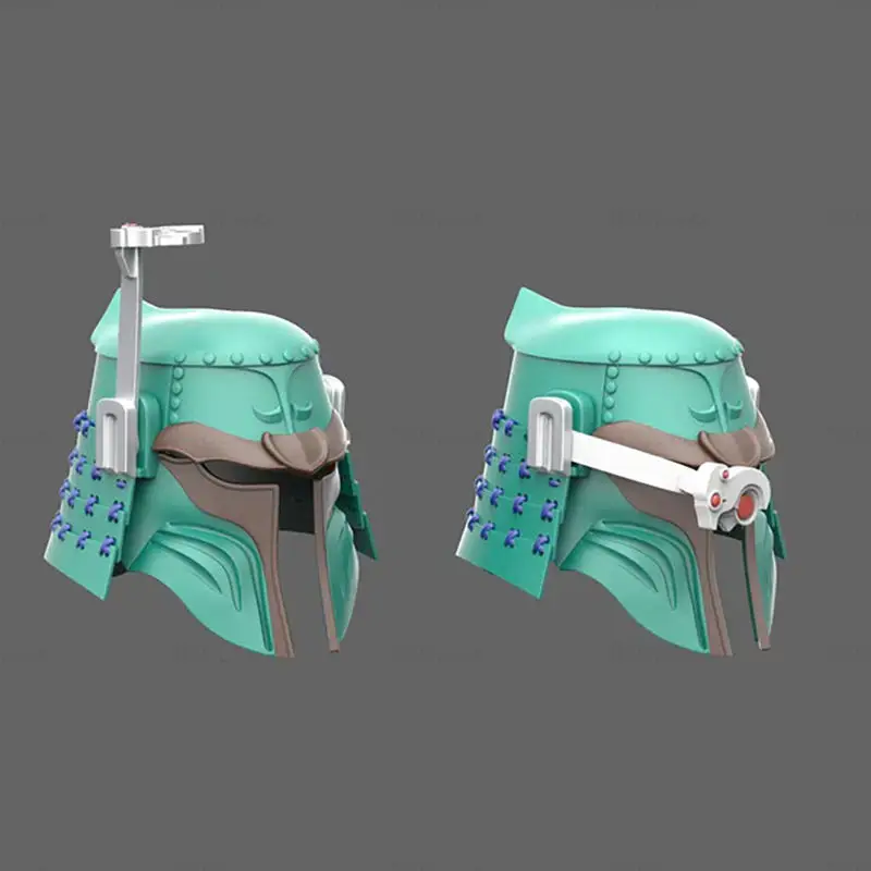 Boba Fett Samuray Kaskı 3D Baskı Modeli STL
