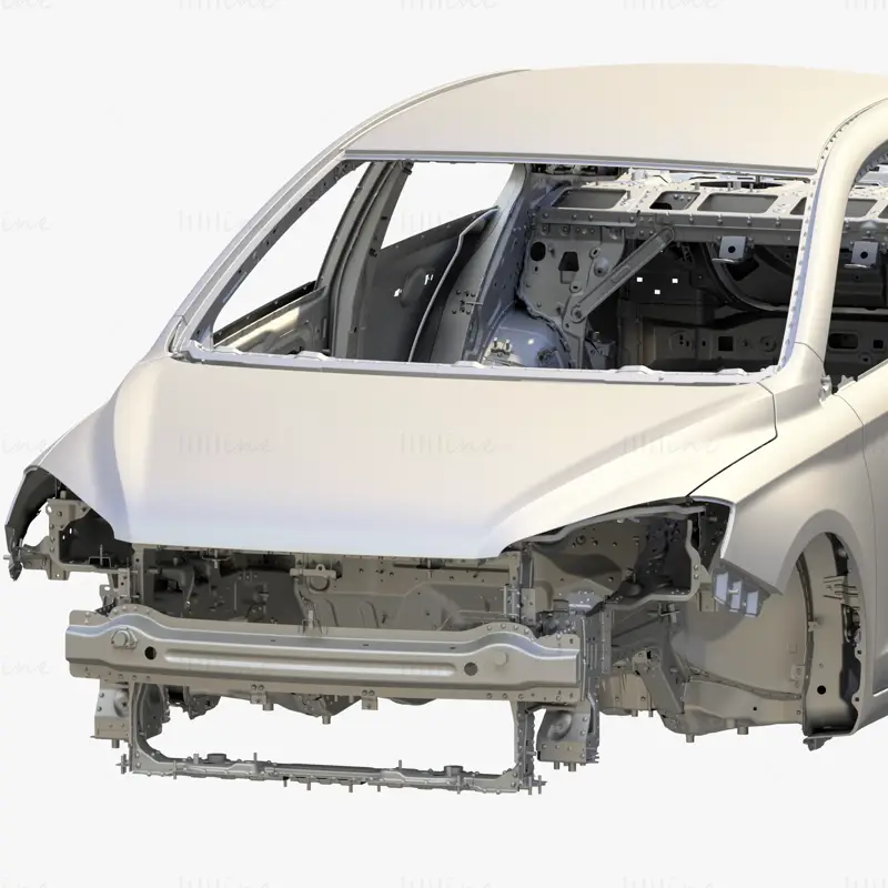 Carrosserie de voiture modèle 3D très détaillé