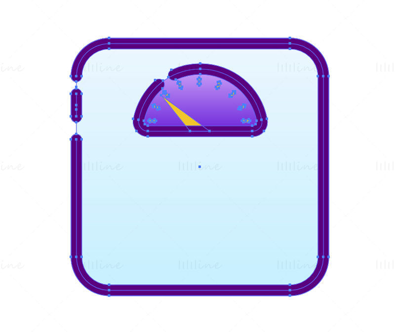 Body weighing scale vector
