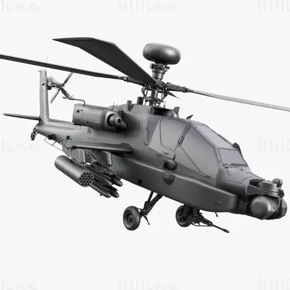 Boeing AH-64D Longbow Apache Attack Helicopter 3D Model