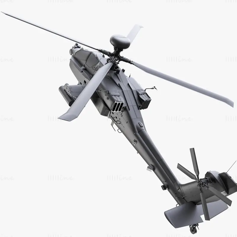 3D model útočného vrtulníku Boeing AH-64D Longbow Apache