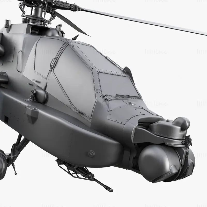 波音 AH-64D 长弓阿帕奇攻击直升机 3D 模型